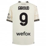 Günstige Fußballtrikots AC Mailand Olivier Giroud 9 Kinder Fourth trikot 2023-24 Weiße Kurzarm